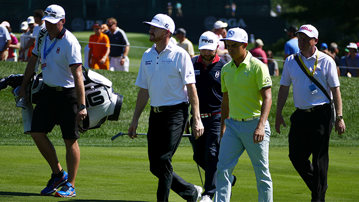 Walker and Fowler played alongside Titleist golf...