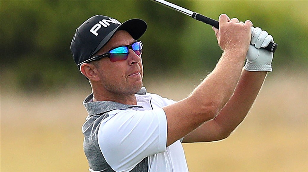 Peter Cooke plays an approach shot with his Titlest Pro V1x golf ball at the 2019 Papua New Guinea Open