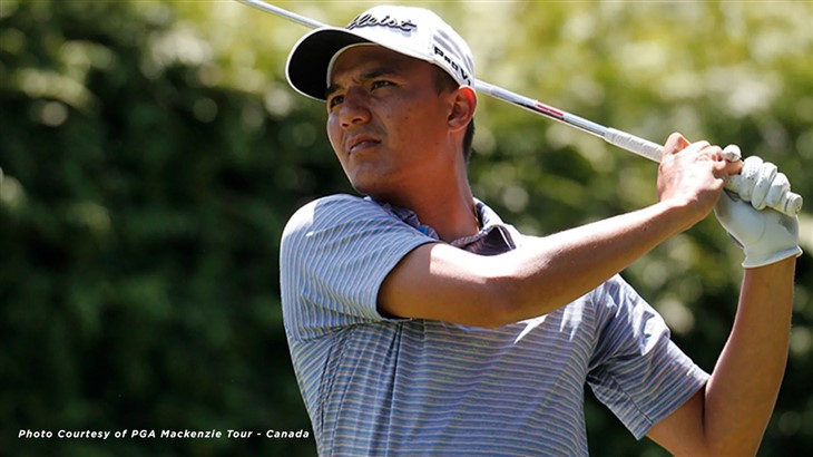 Alex Chiarella during action on the 2019 PGA MacKenzie Tour - Canada